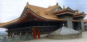Close-up view of the Oriental roof